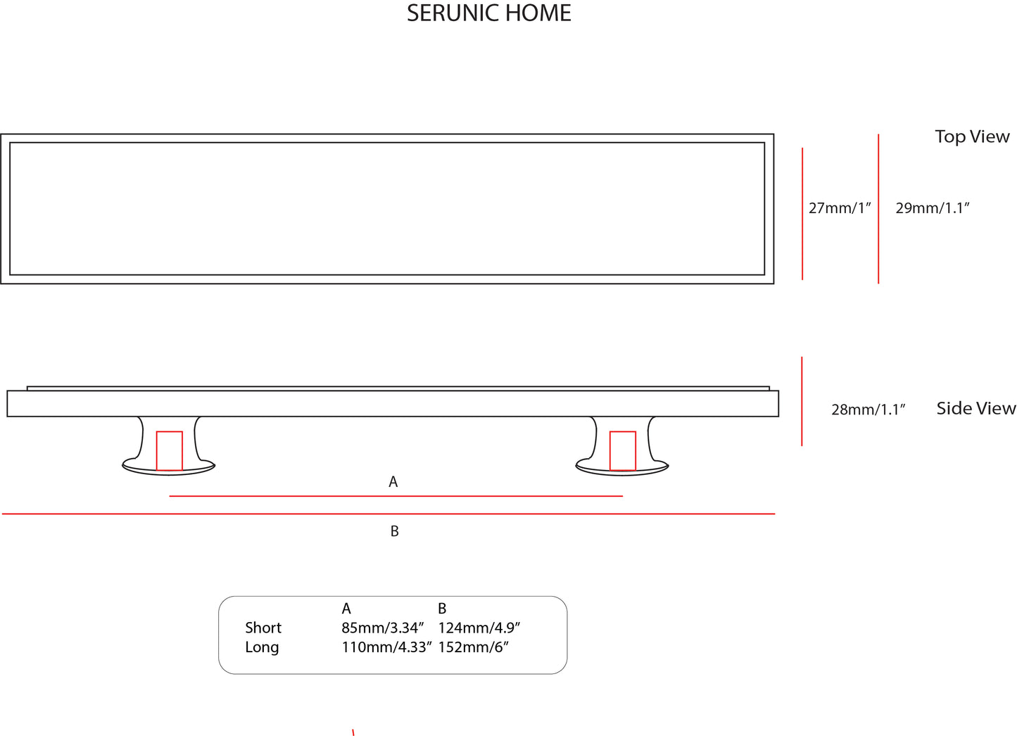 Scattered Diamond Long Bar Pull - Textured Metal Handle