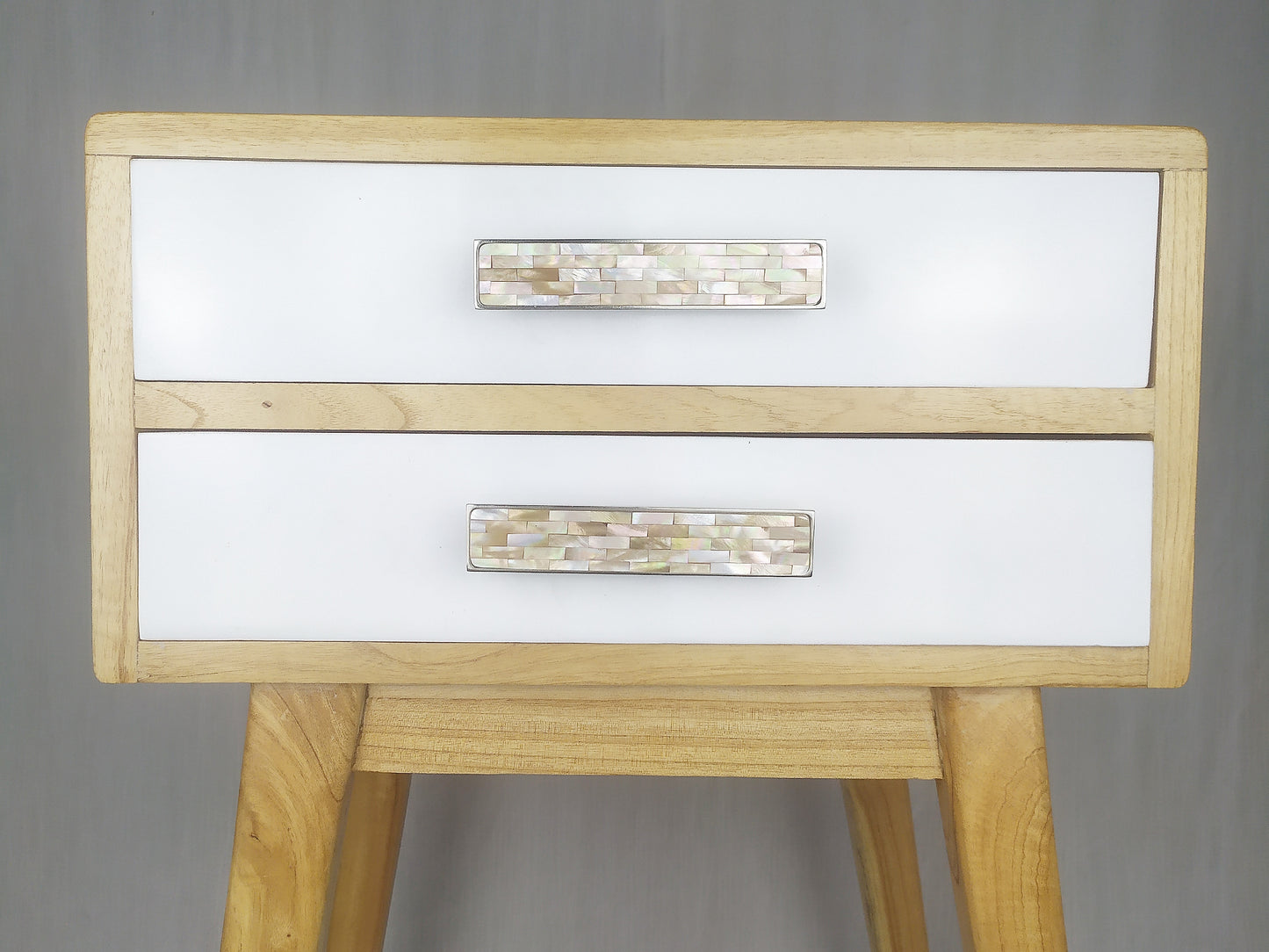 Inlaid Mother of Pearl Long Bar Pull - Pearl Cabinet Bar Handle