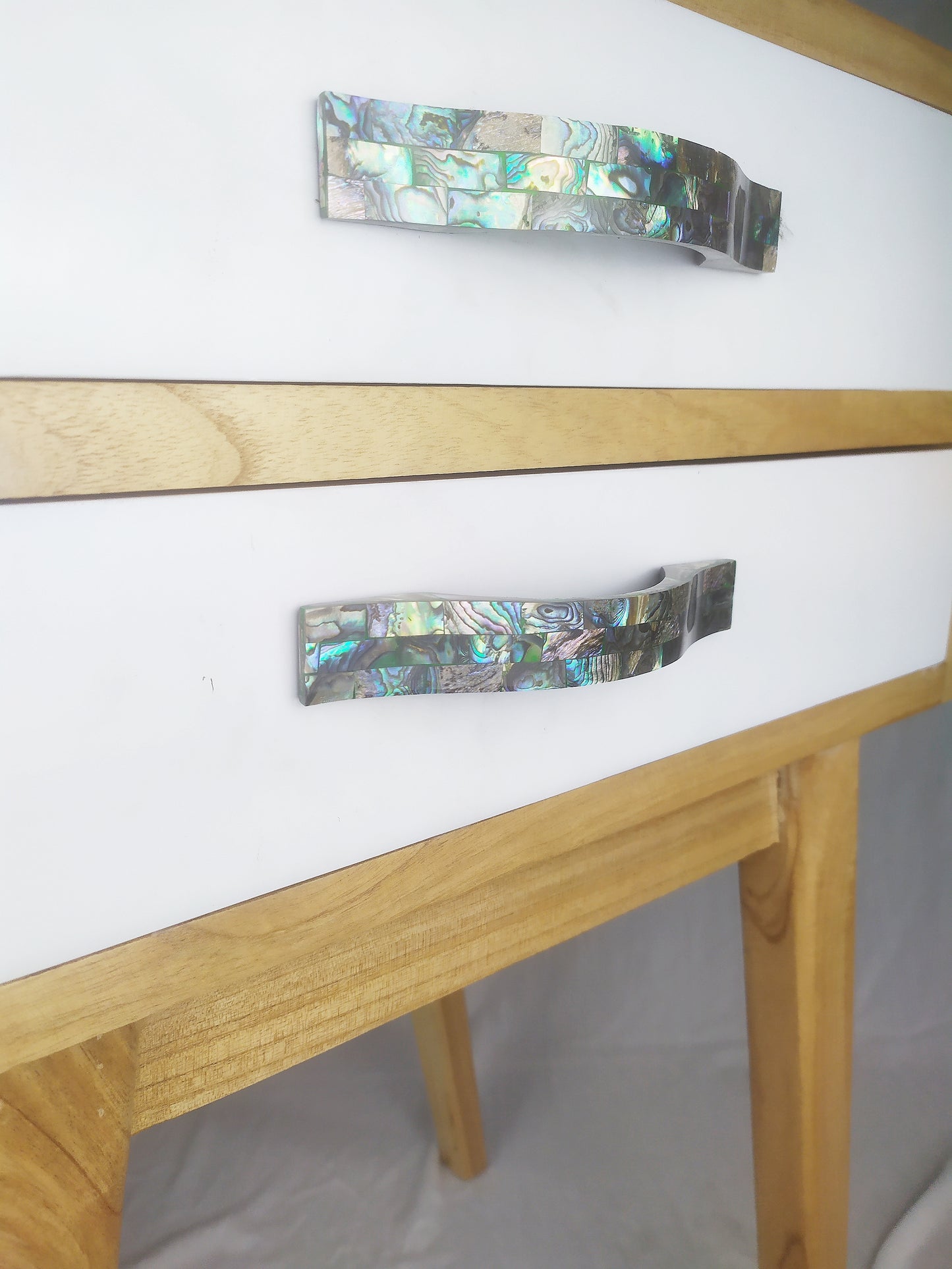 Abalone Bow Pull - Rare Pearl Cabinet Bridge Handle