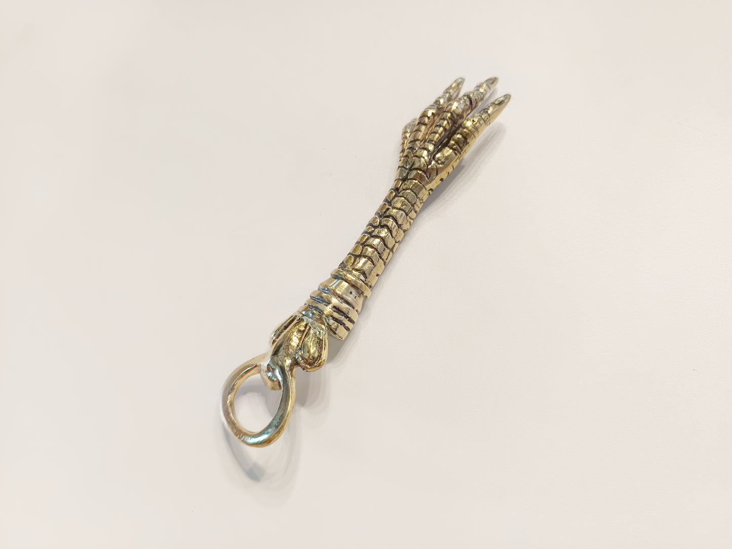 Chicken feet brass bottle opener, antique brass chicken talon cap opener