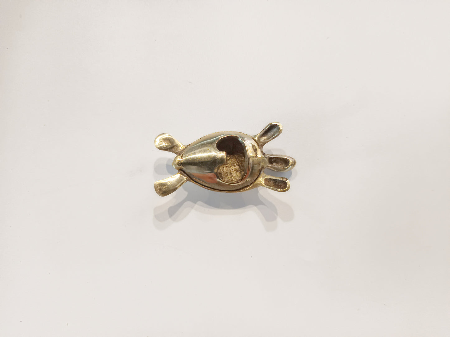 Turtle brass bottle opener, antique brass tortoise cap opener