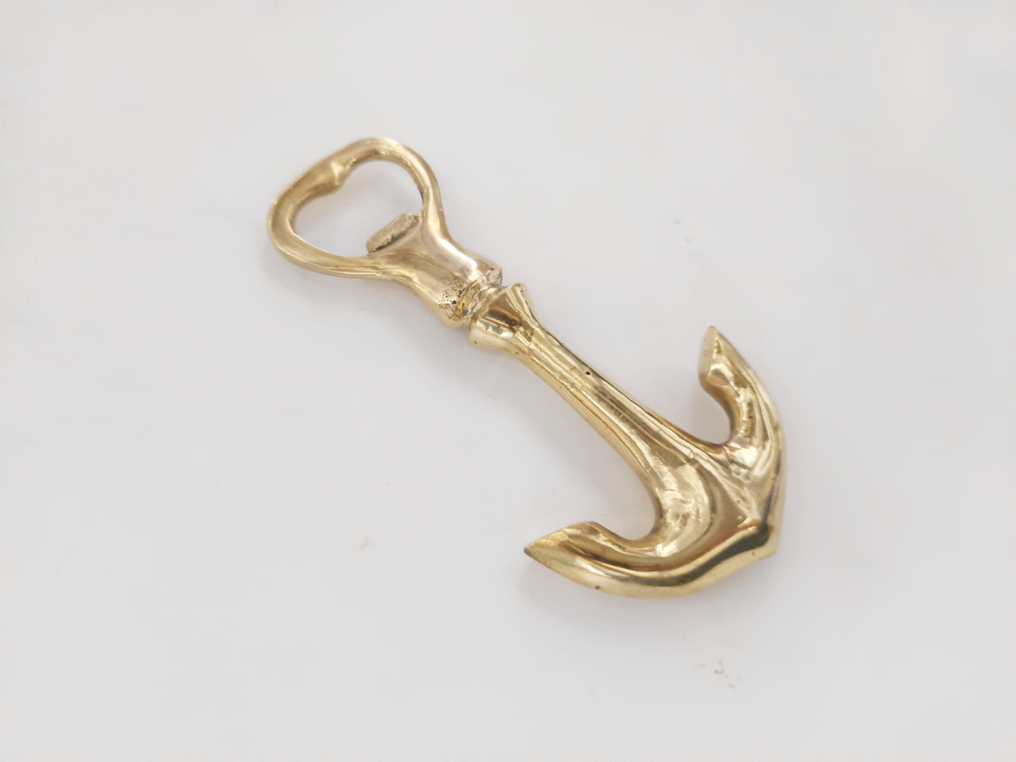 Anchor brass bottle opener, antique brass sailor cap opener