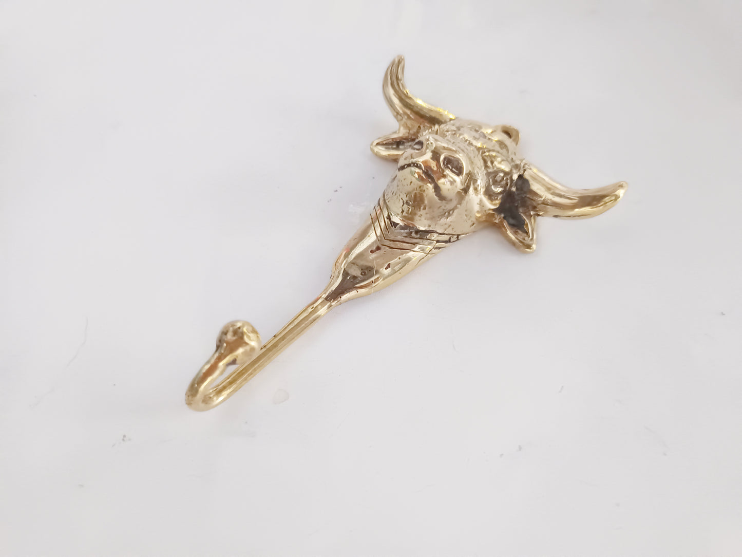 Buffalo brass wall hook, antique brass water buffalo coat rack