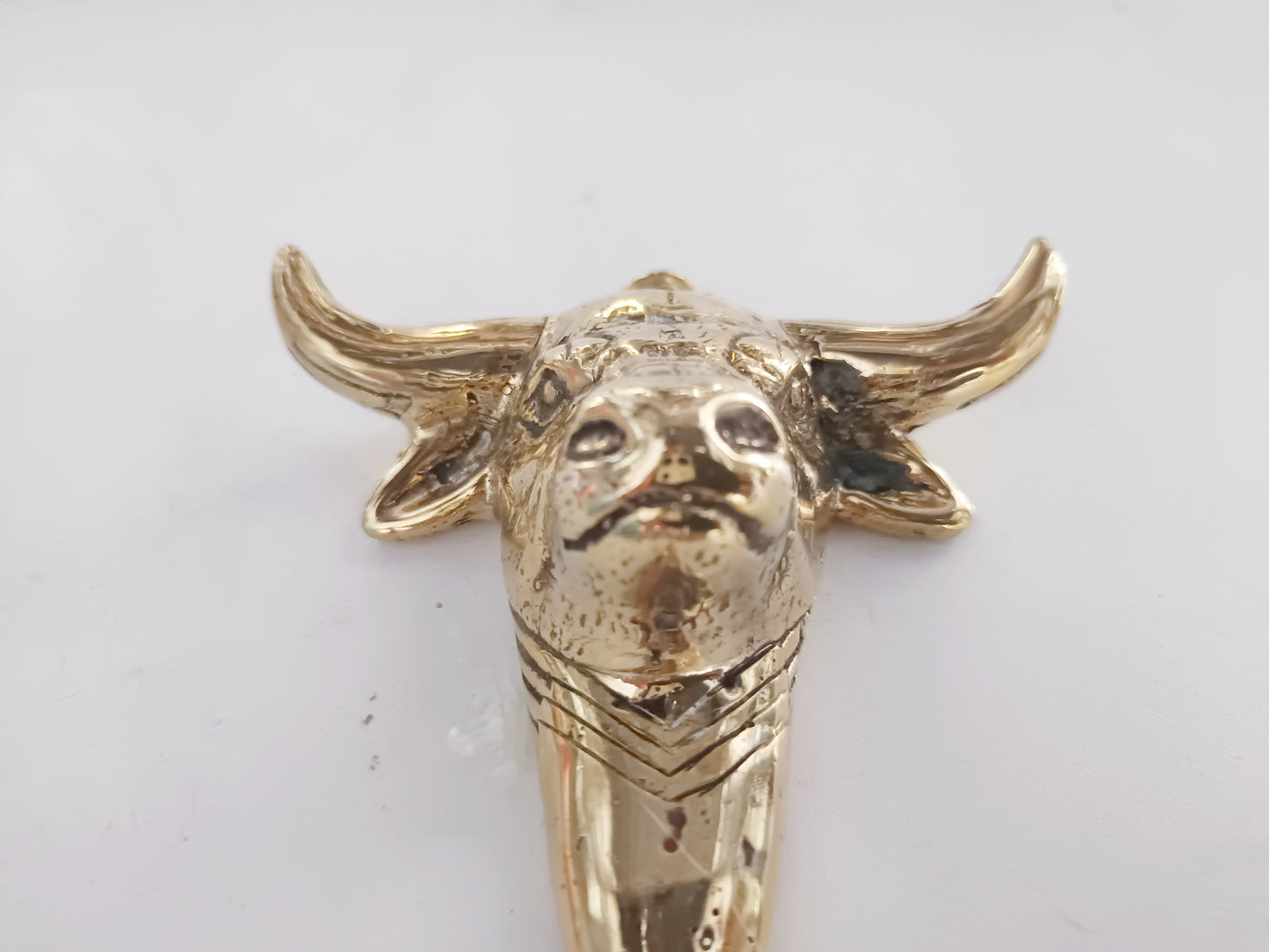Buffalo brass wall hook, antique brass water buffalo coat rack