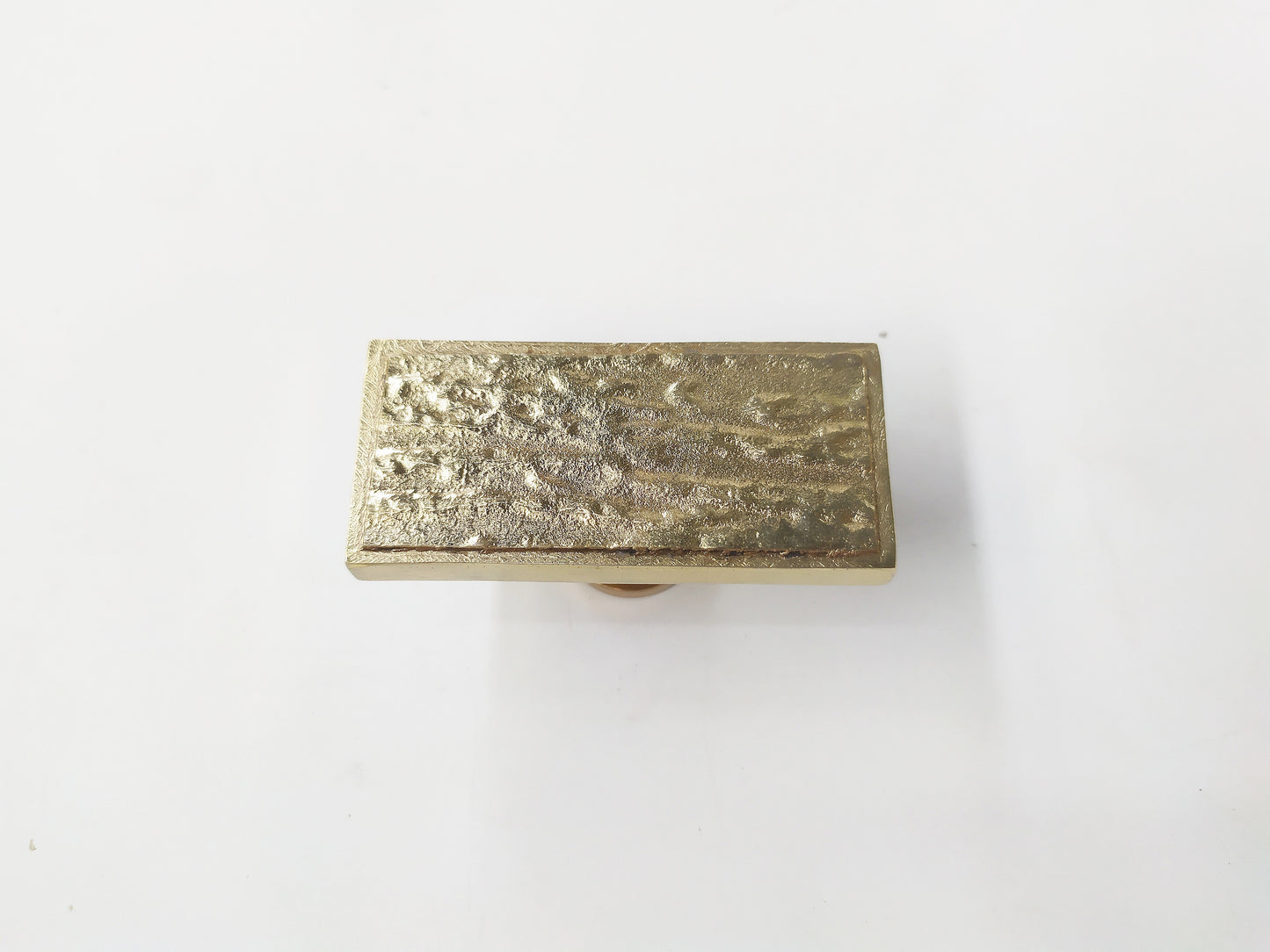Metal with river flow texture short handle pull, brass plating
