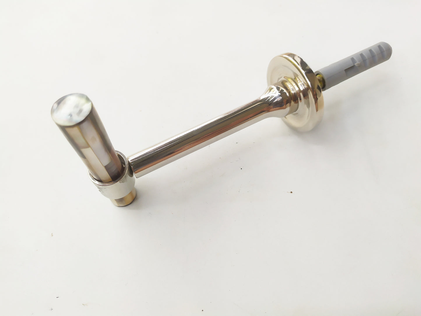Inlaid gray short tube mother of pearl curtain tie back