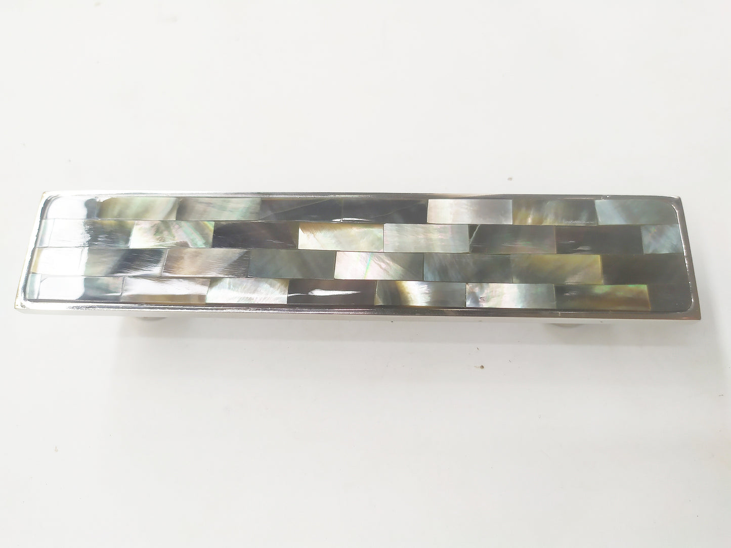 Inlaid Mother of Pearl Long Bar Pull - Pearl Cabinet Bar Handle