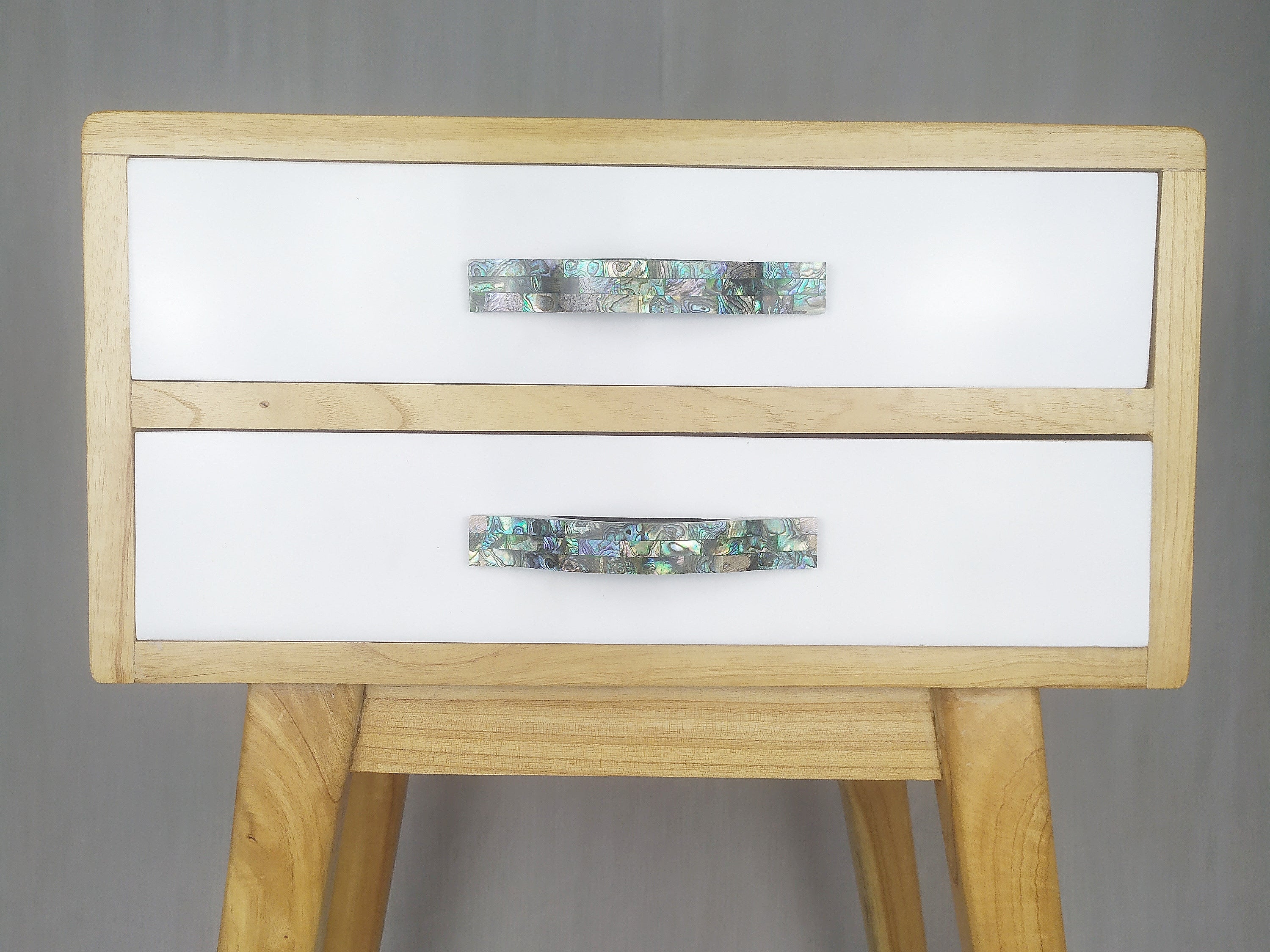 Abalone Bow Pull  - Rare Pearl Cabinet Bridge Handle