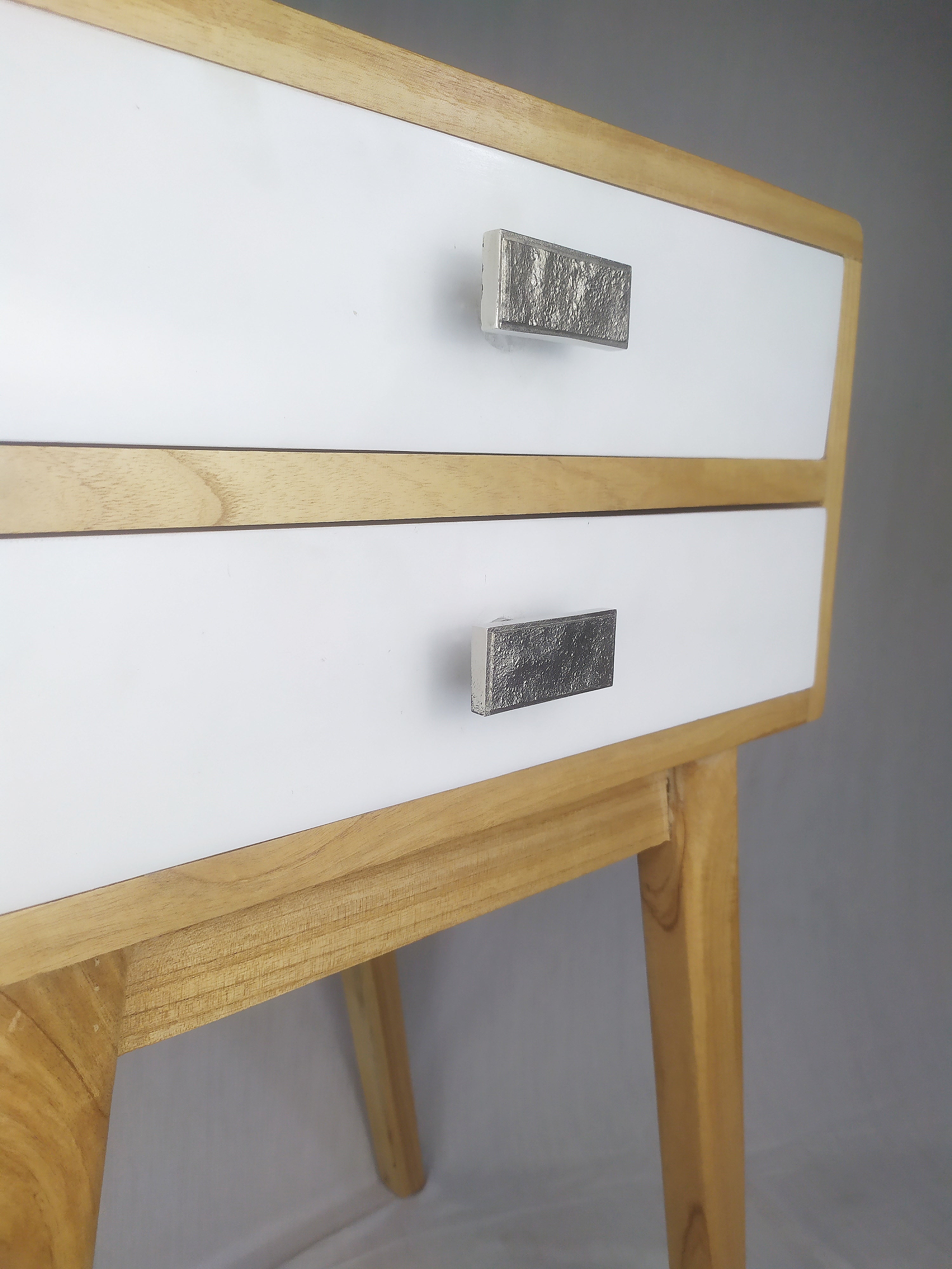 Stingray Short Bar Knob - Textured Metal Cabinet Knob