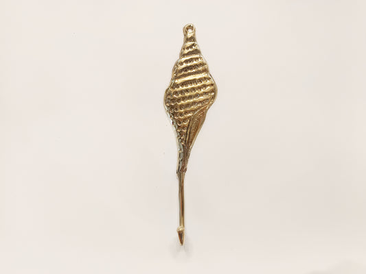 Conch brass wall hook, antique brass seashell coat rack