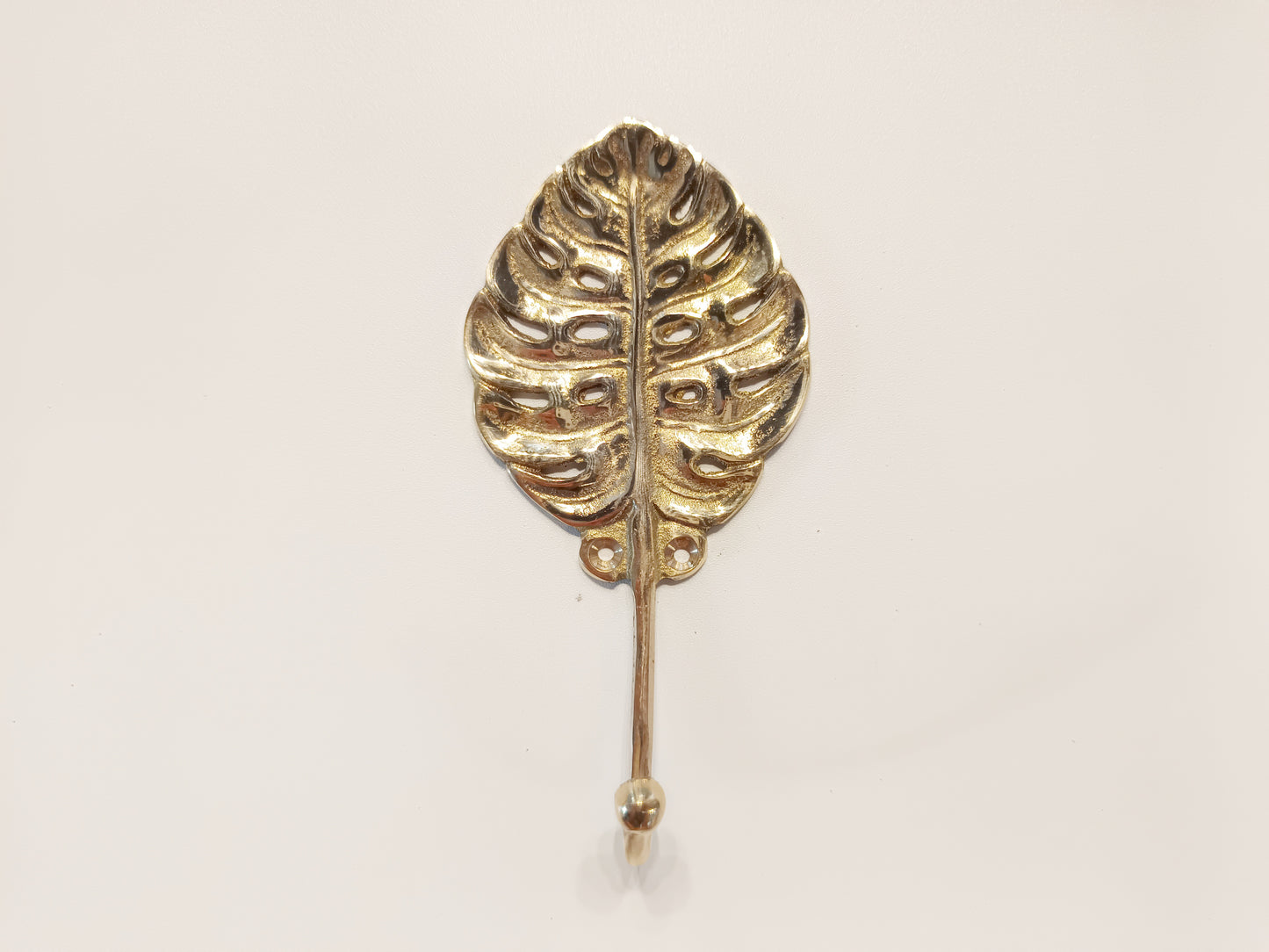 Palm leaf brass wall hook, antique brass tree leaf coat rack