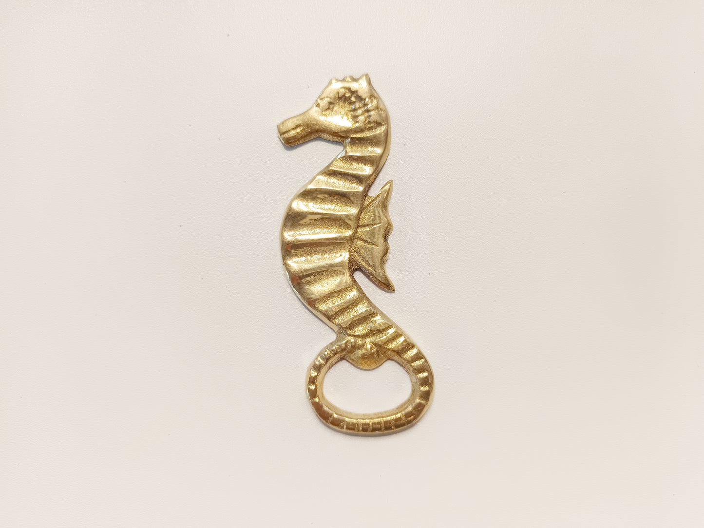 Seahorse brass bottle opener, antique brass horse of sea cap opener