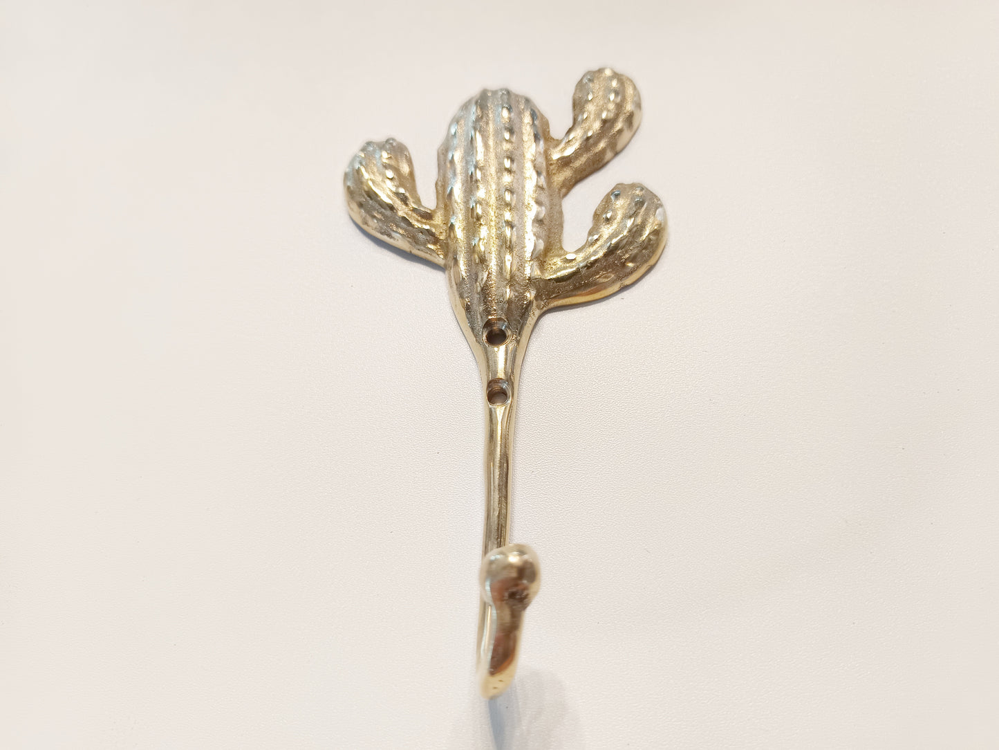 Cactus brass wall hook, antique brass cactus coat rack