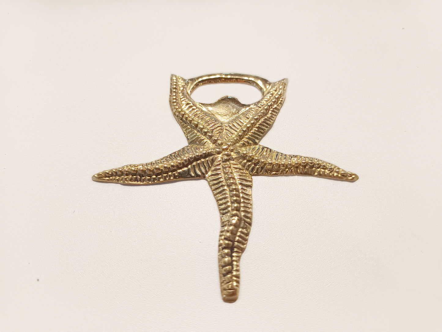 Starfish brass bottle opener, antique brass seastar cap opener