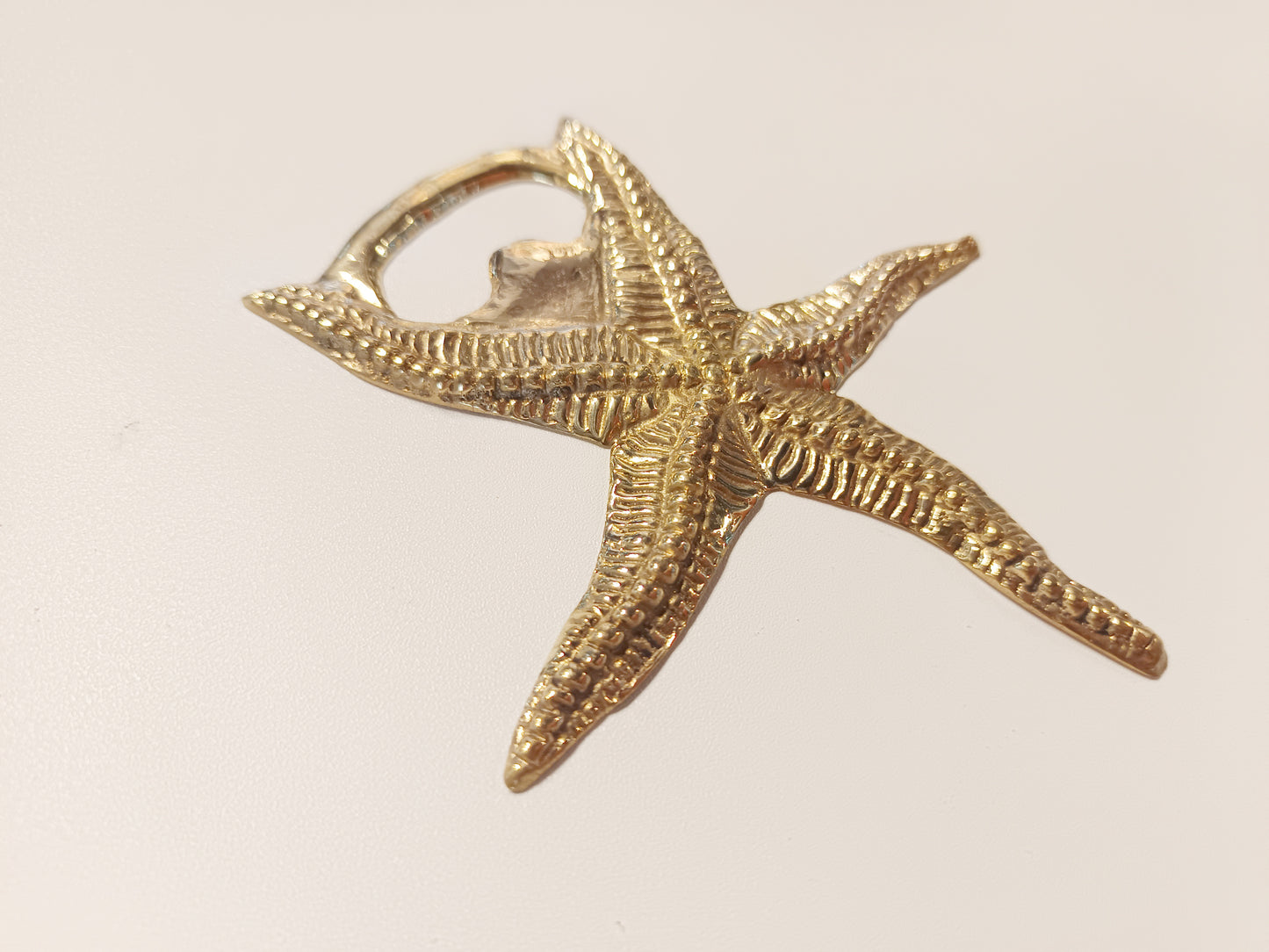 Starfish brass bottle opener, antique brass seastar cap opener