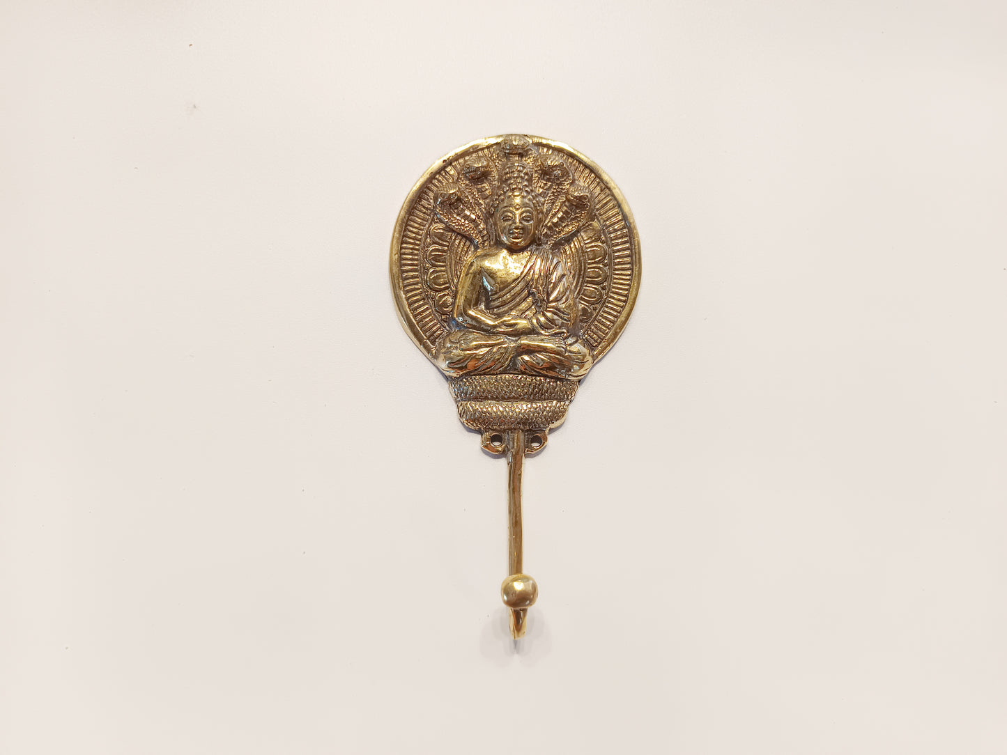The Buddha brass wall hook, antique brass Buddhism coat rack