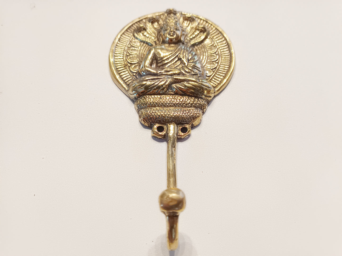 The Buddha brass wall hook, antique brass Buddhism coat rack