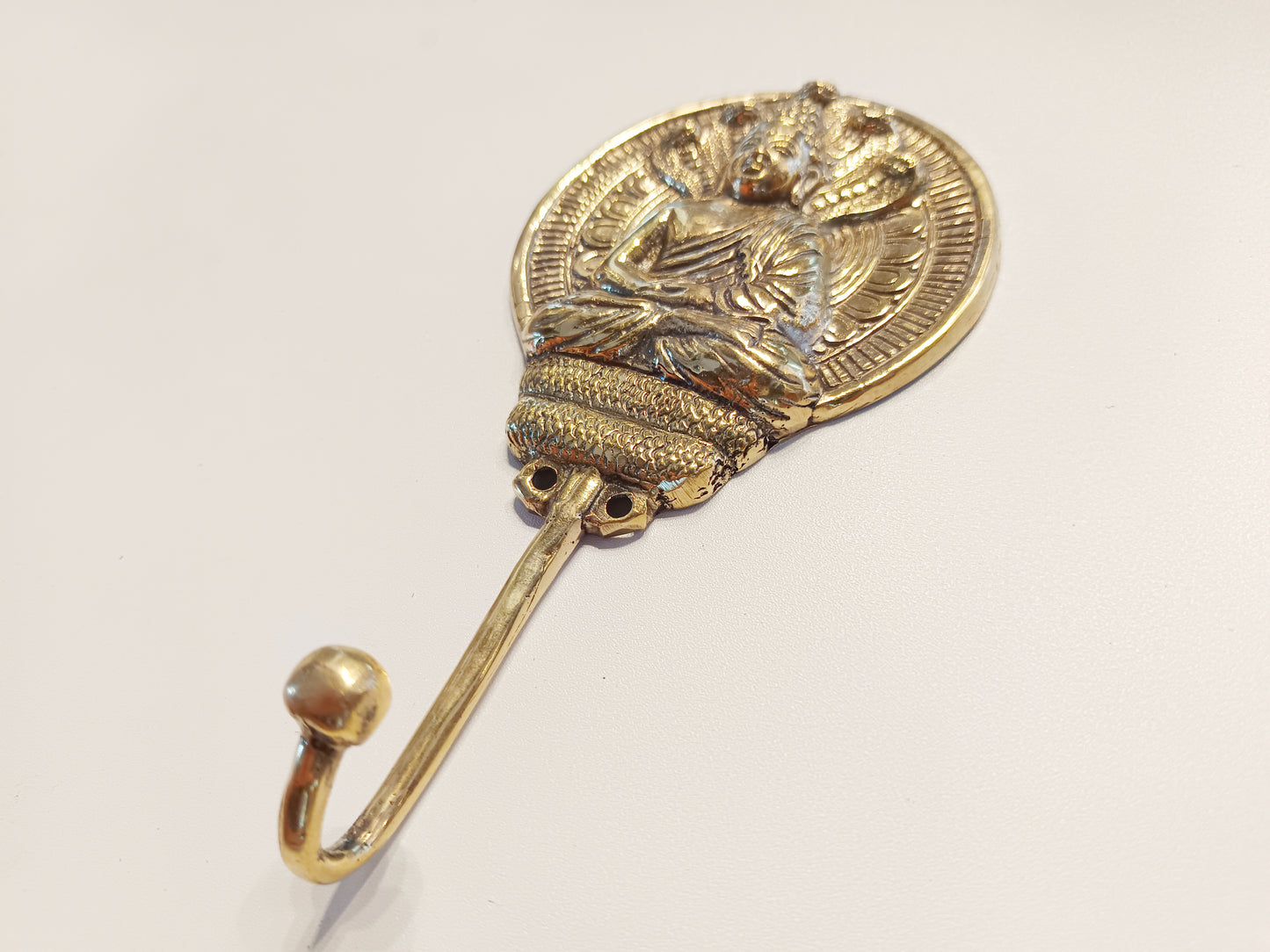 The Buddha brass wall hook, antique brass Buddhism coat rack