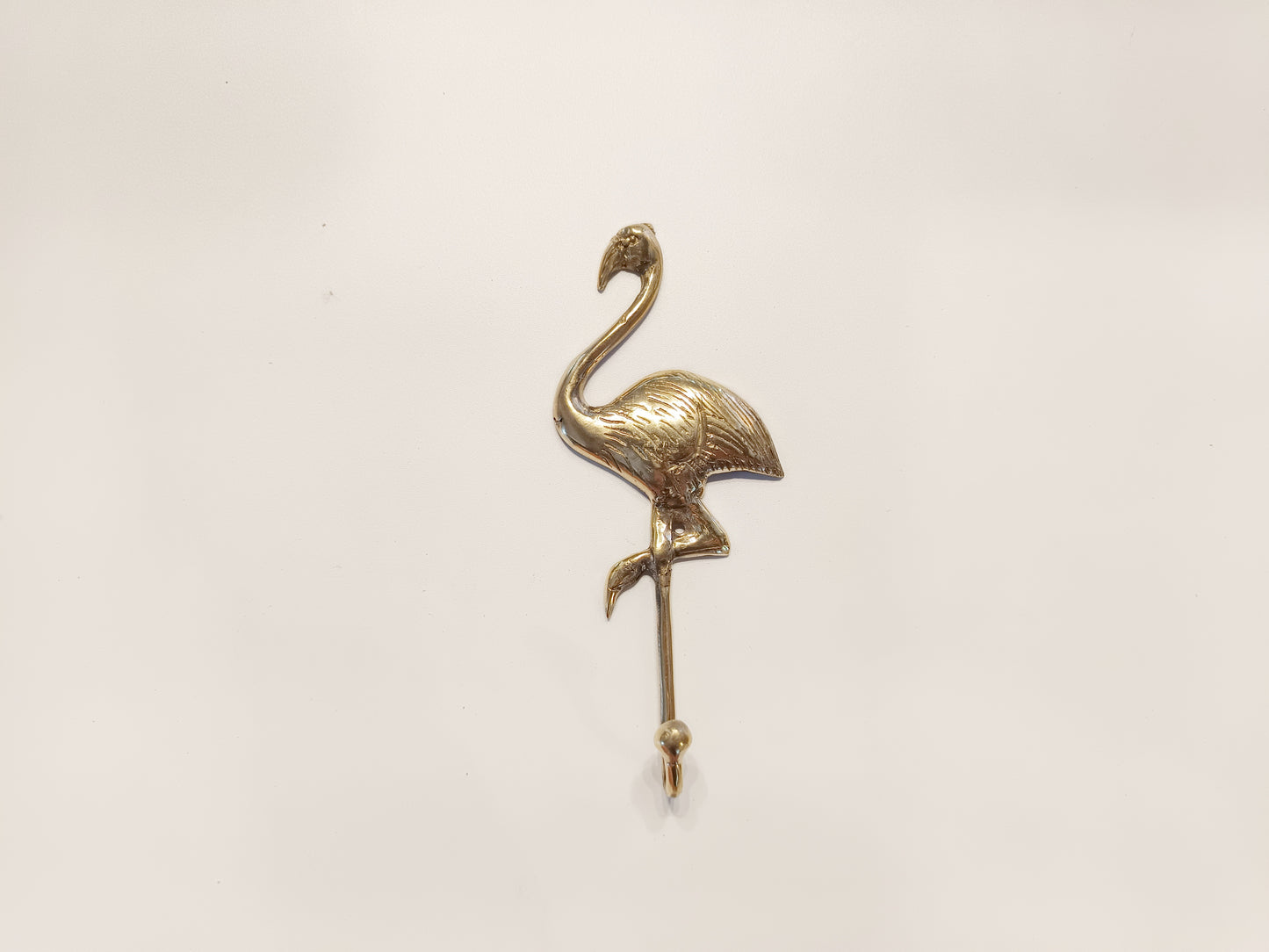 Flamingo brass wall hook, antique brass long legged swan coat rack