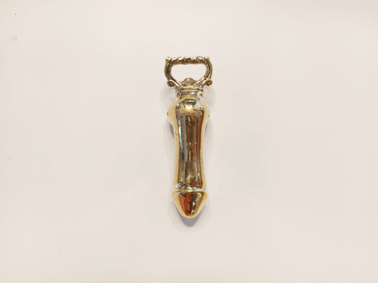 Penis brass bottle opener, antique brass dick cap opener