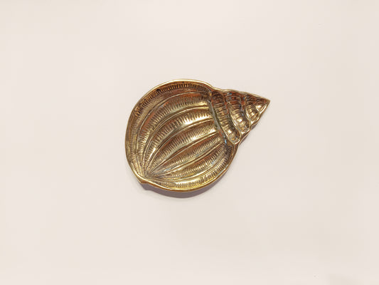 Snail brass ring dish, antique brass trinket plate