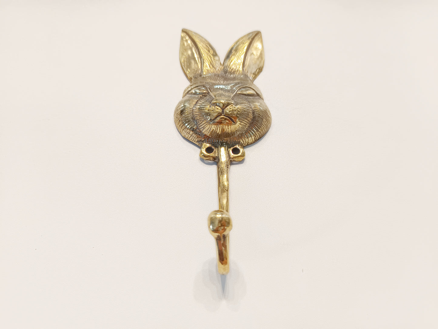 Rabbit brass wall hook, antique brass hare coat rack