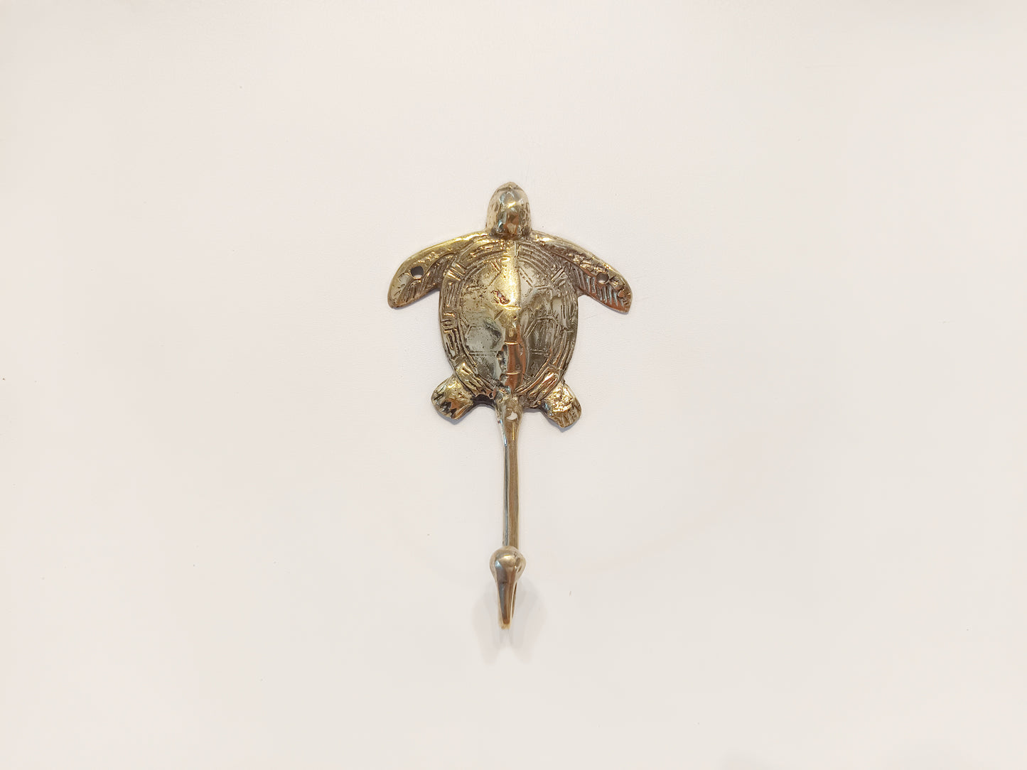 Turtle brass wall hook, antique brass tortoise coat rack