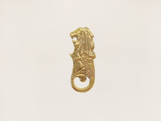 Merlion brass bottle opener, antique brass sea lion cap opener