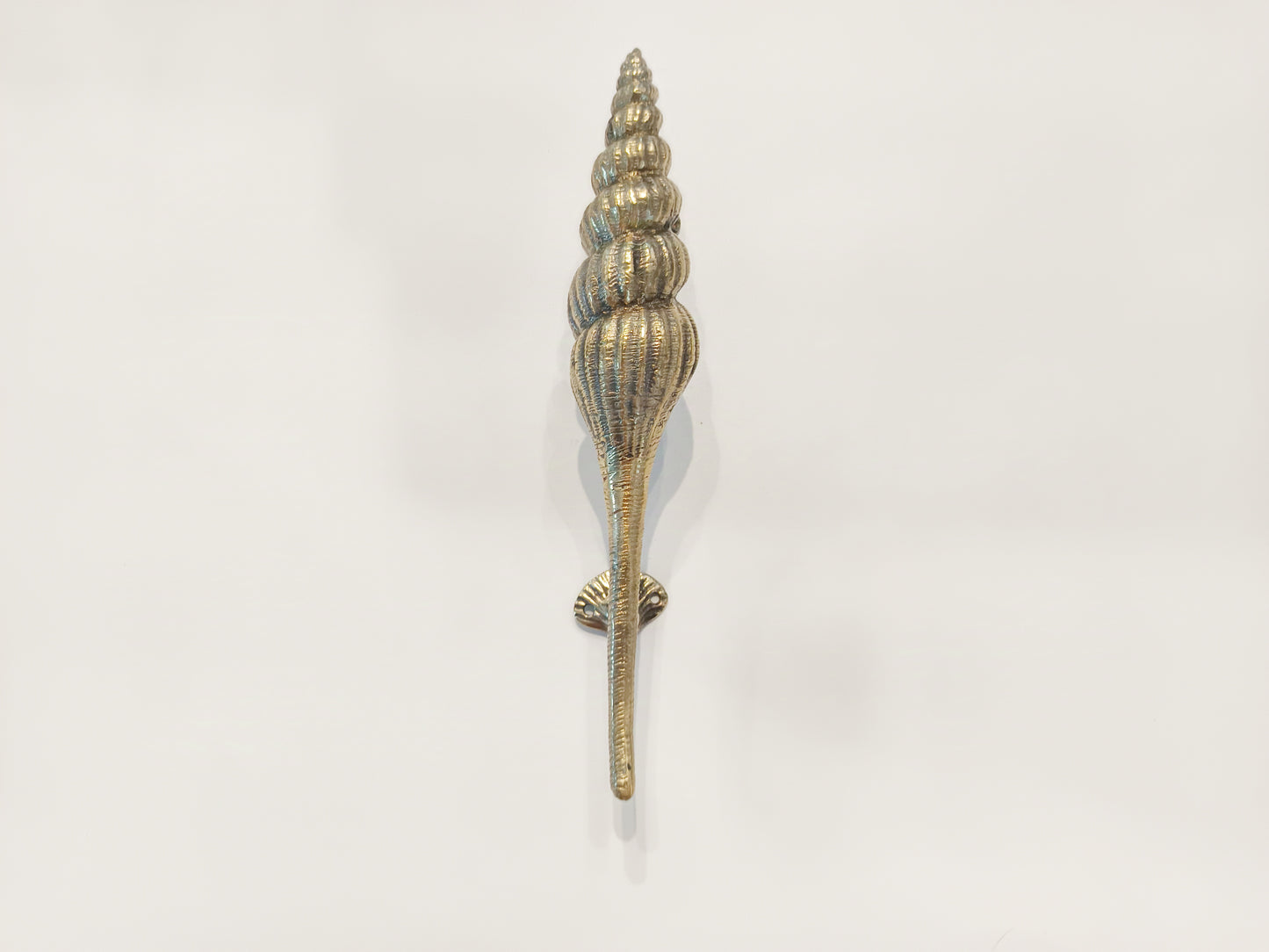 Brass Conch Contemporary Door Pull , Cast Brass  Door Handle