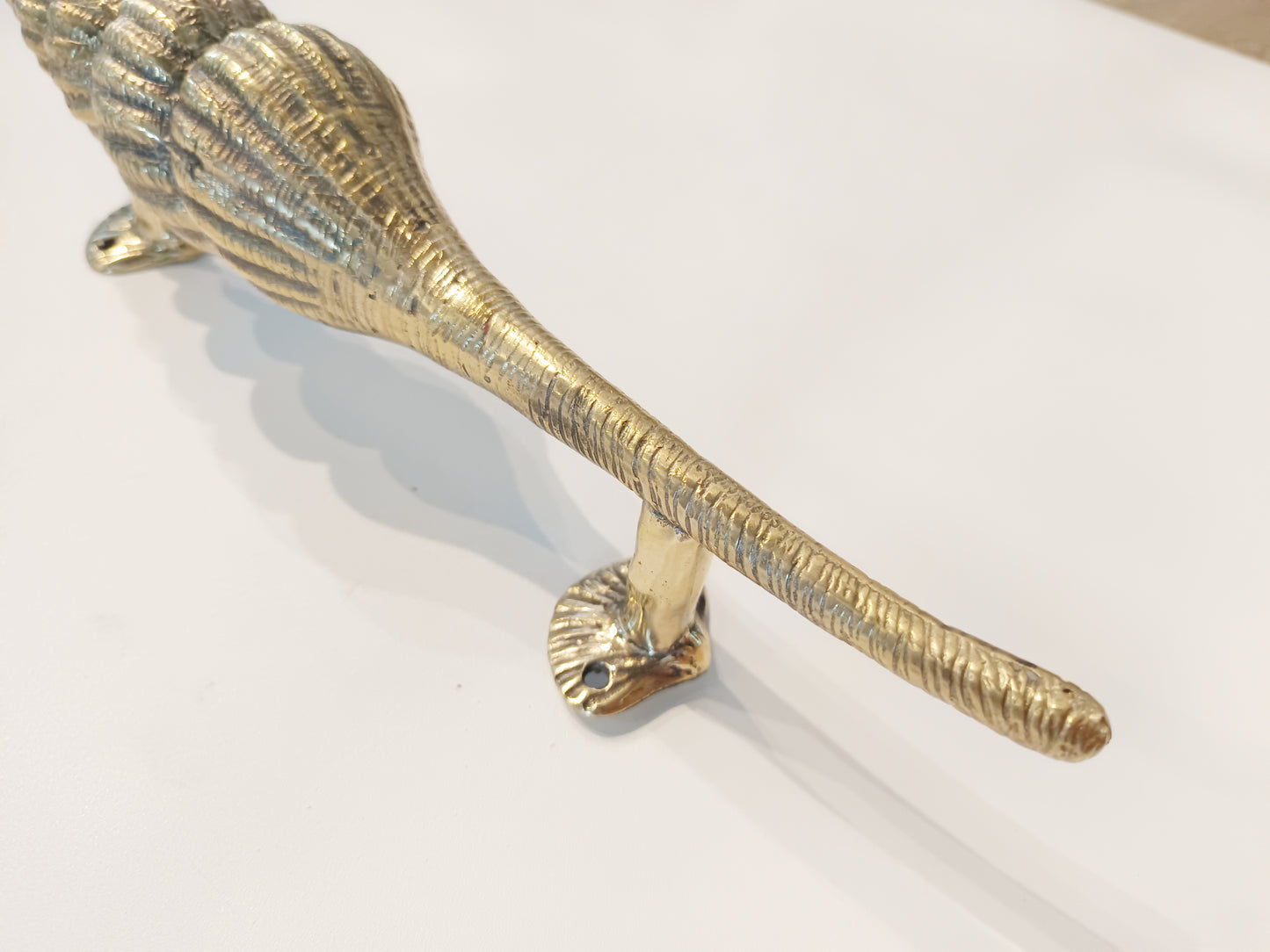 Brass Conch Contemporary Door Pull , Cast Brass  Door Handle