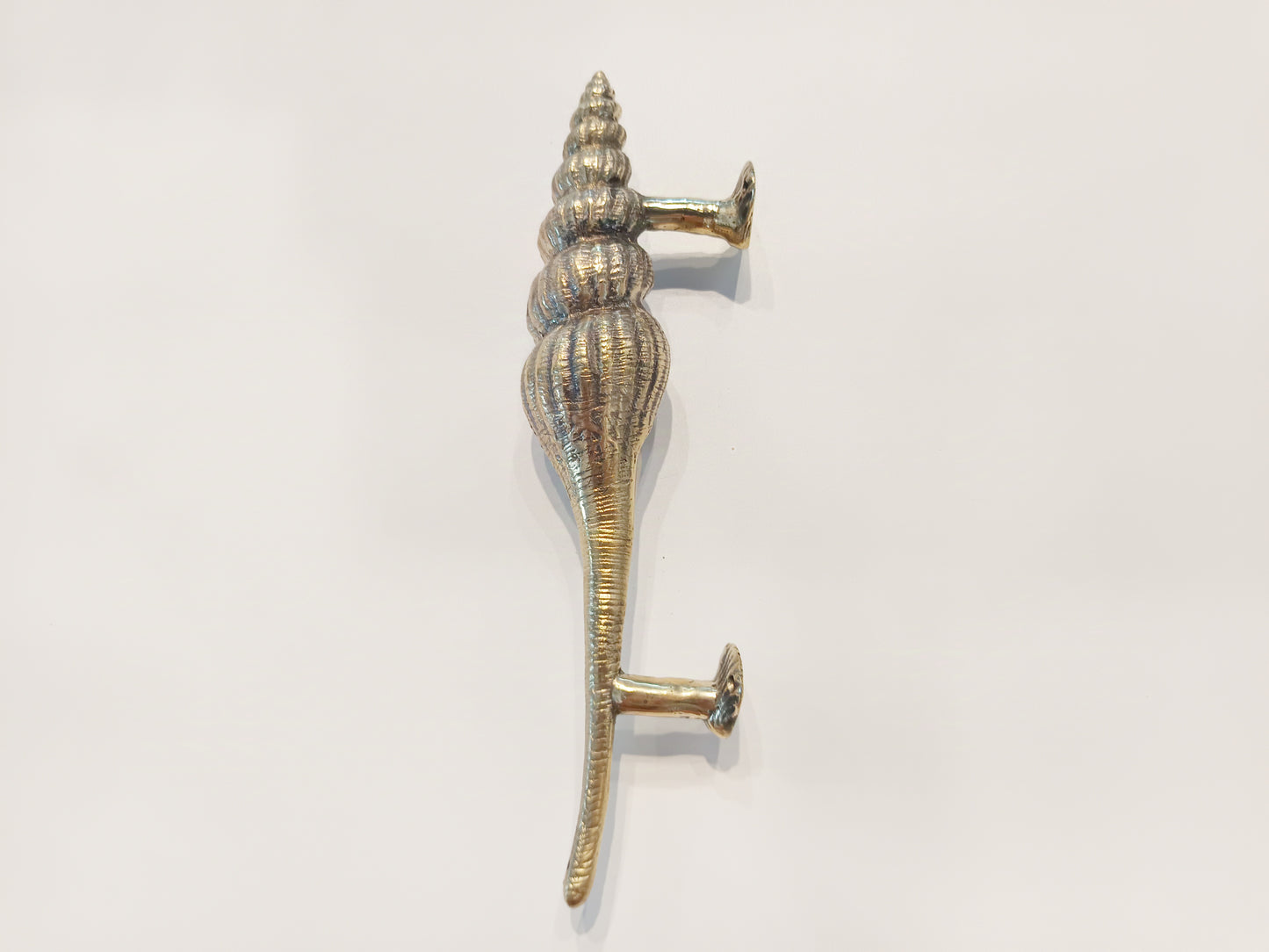 Brass Conch Contemporary Door Pull , Cast Brass  Door Handle