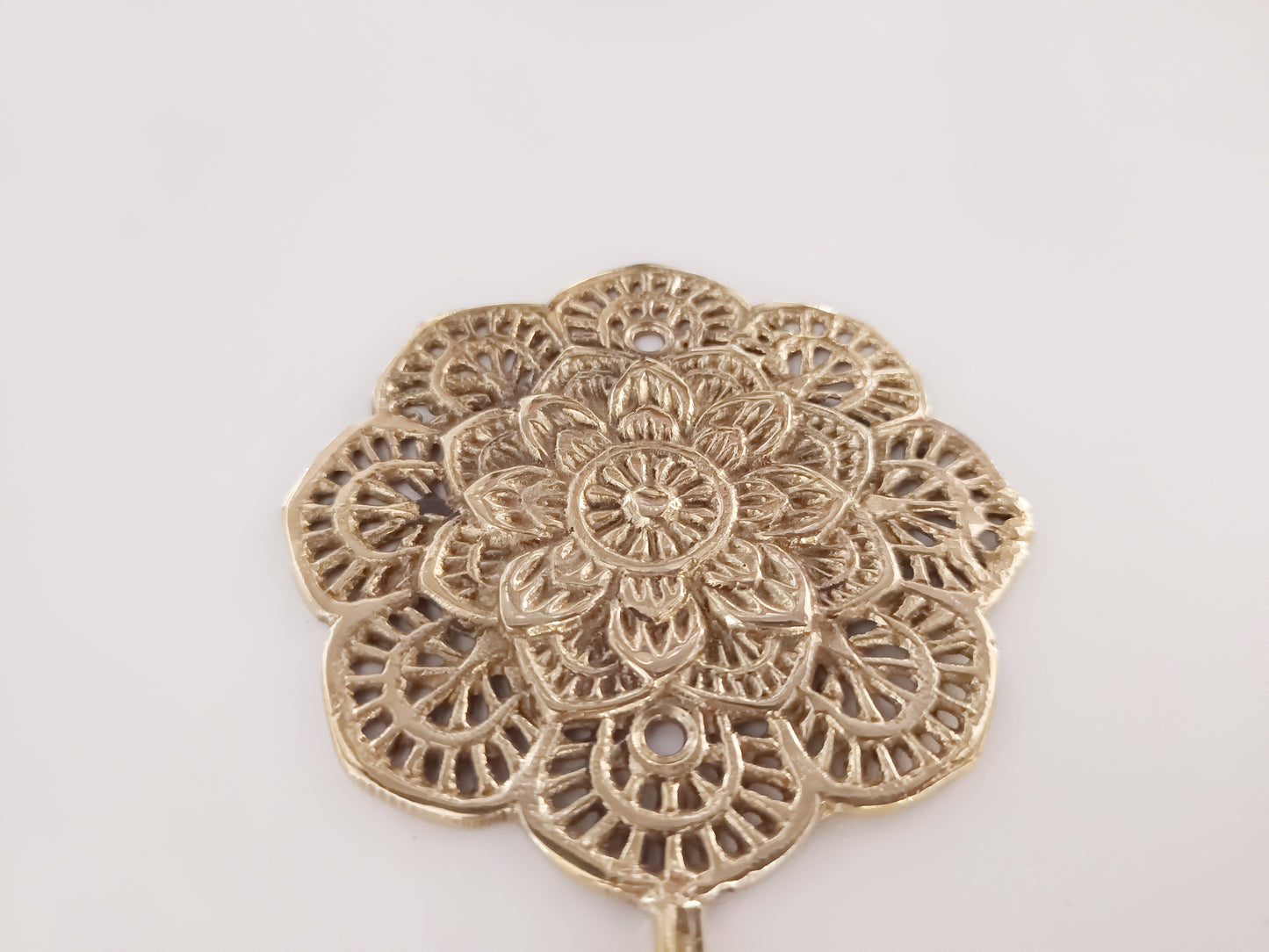 Balinese carving brass wall hook, antique brass lotus carving coat rack