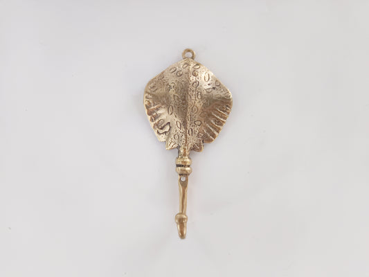 Stingray brass wall hook, antique brass stringray fish coat rack