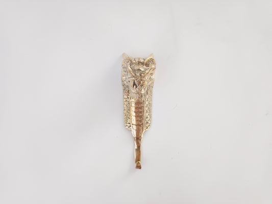 Dimensional Dragon brass wall hook, antique brass wyvern coat rack
