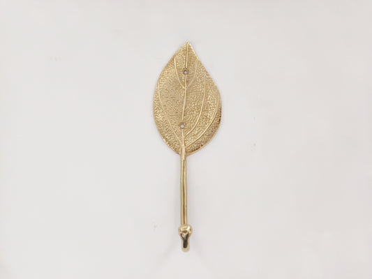 Mango leaf brass wall hook, antique brass tree leaf coat rack