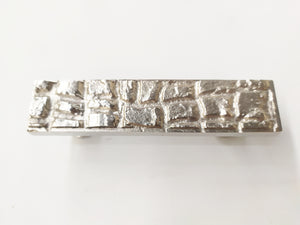 Metal with alligator skin texture handle pull in nickel plating