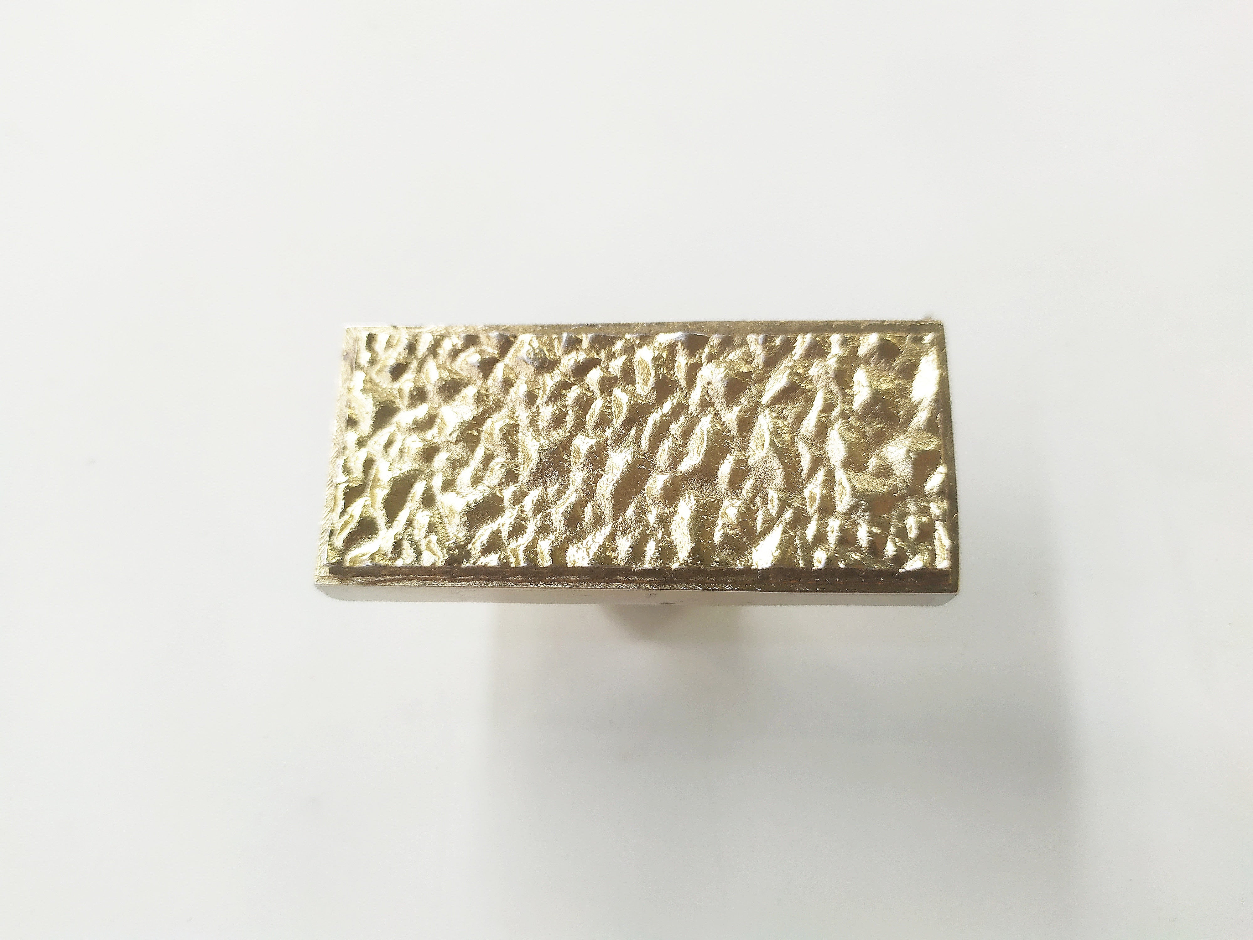 Metal with scattered diamond texture short handle pull, brass plating
