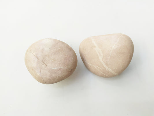 Natural sea stone knob - Light brown river stone knob