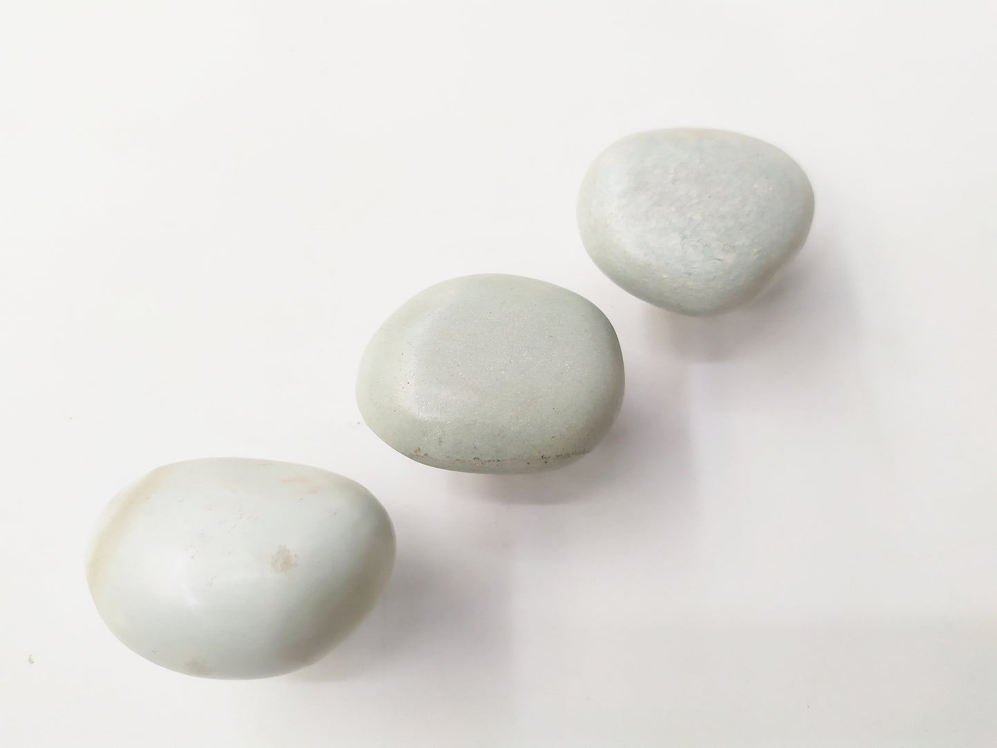 Sea Stone Light Green Knob - River Stone Natural Cabinet Knob , set of 2