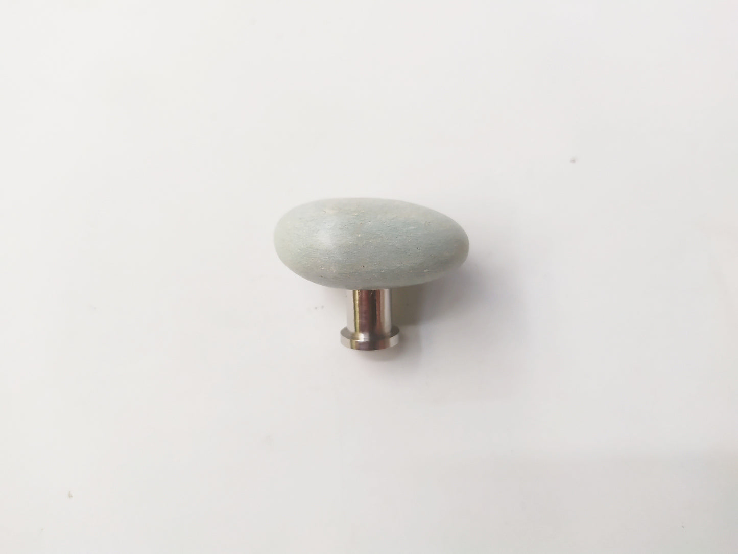 Sea Stone Light Green Knob - River Stone Natural Cabinet Knob , set of 2