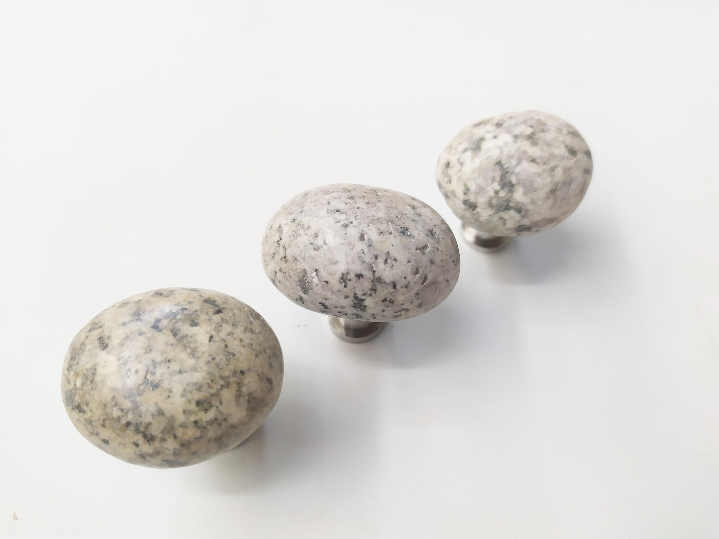 Sea Stone Speckle Knob - River Stone Natural Cabinet Knob , set of 2