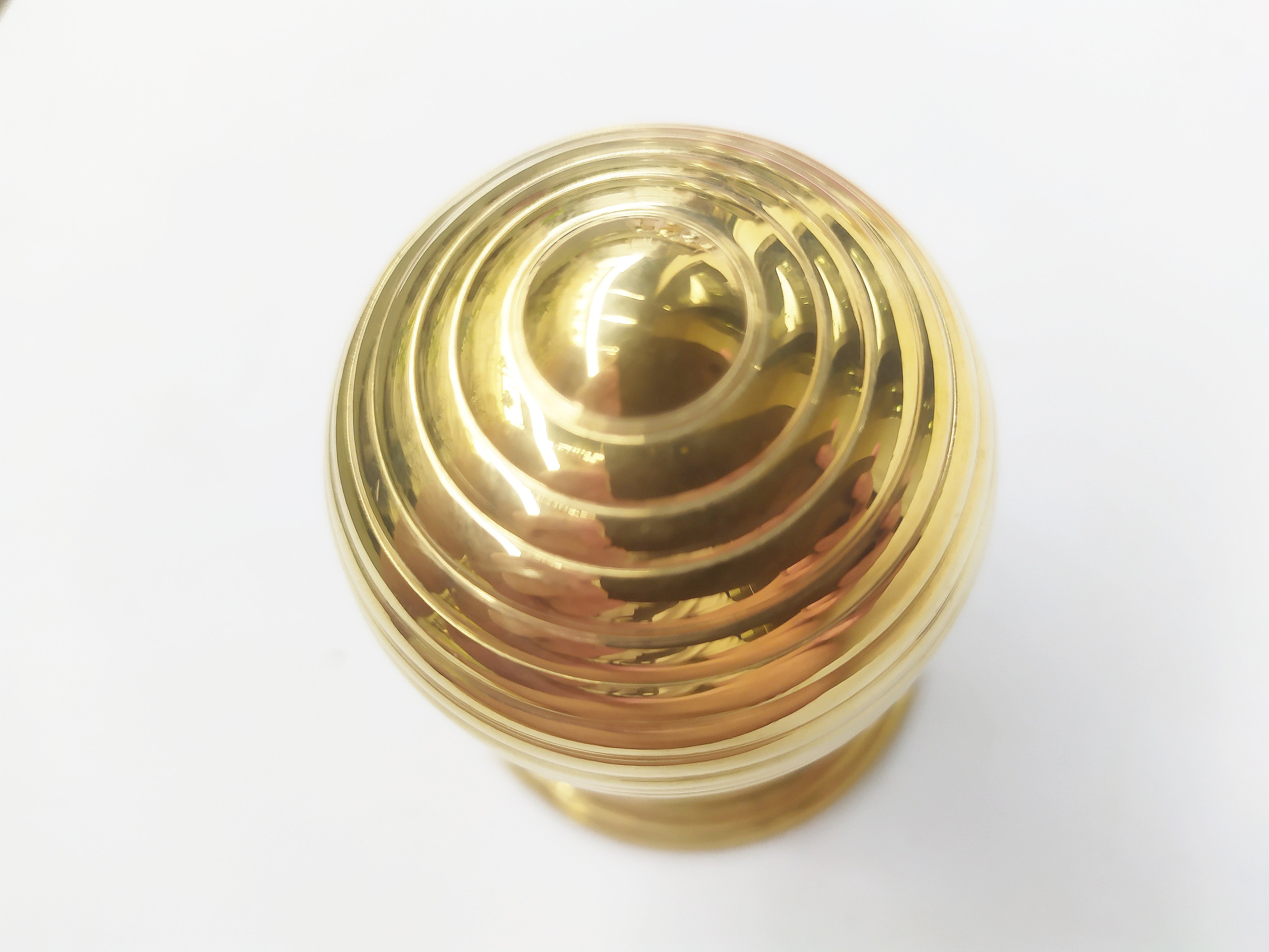 Beehive solid  casted brass turning door in brass plating , zoomed for details