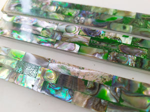 Abalone Green Streamline Pull - Rare Mosaic Streamline Pearl Cabinet Handle