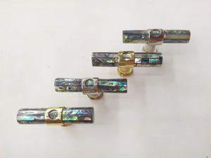 Inlaid Abalone Short Tube Knob - Rare Pearl Cabinet Knob , set of 2
