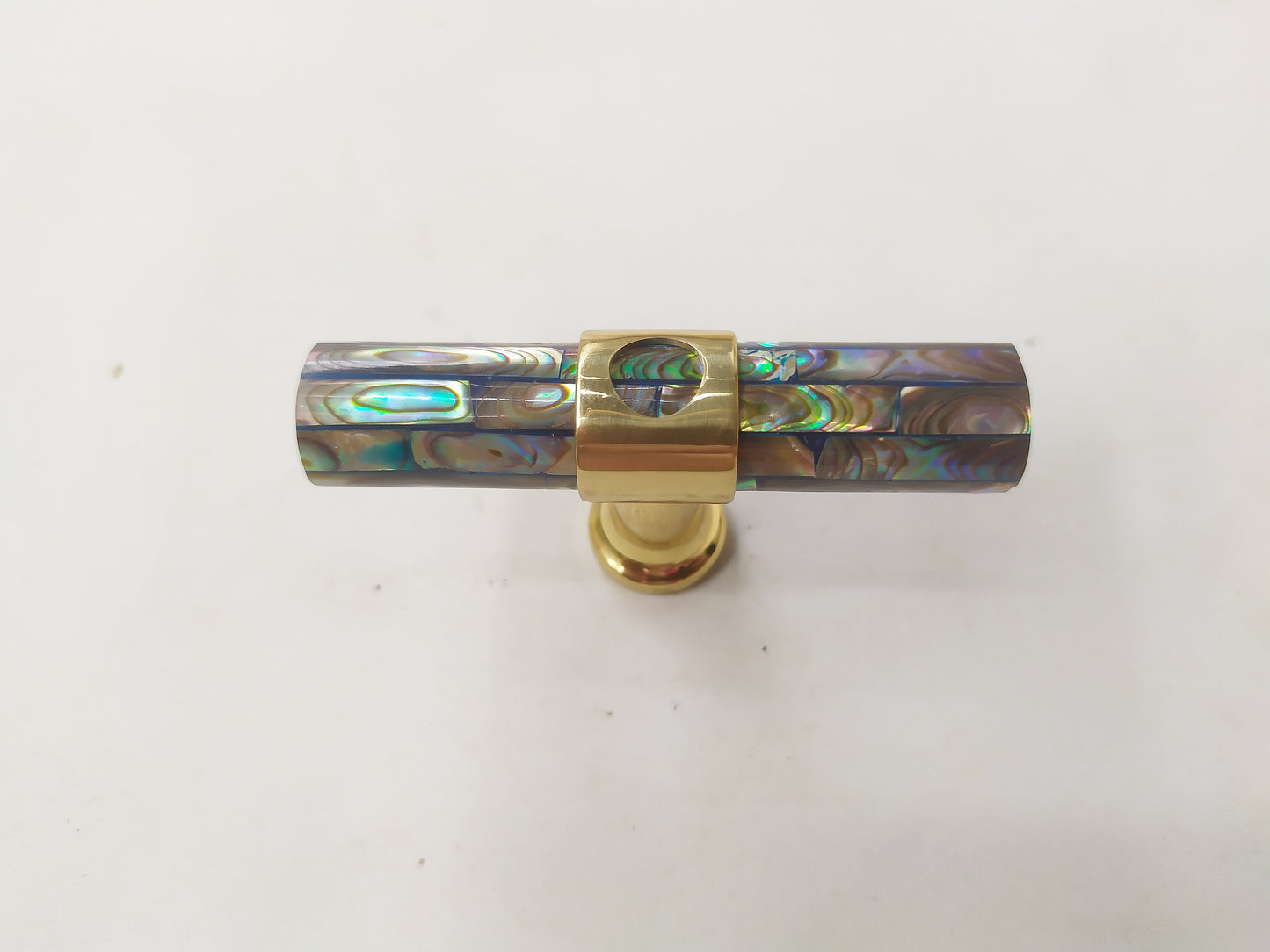 Inlaid Abalone Short Tube Knob - Rare Pearl Cabinet Knob , set of 2